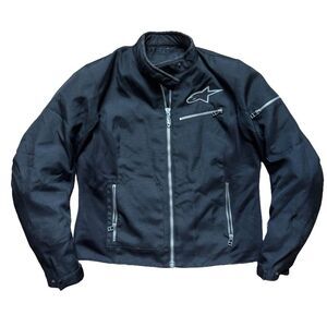 Women's Alpinestars Racing Jacket Padded W/ Lining Size L Black Motorcycle